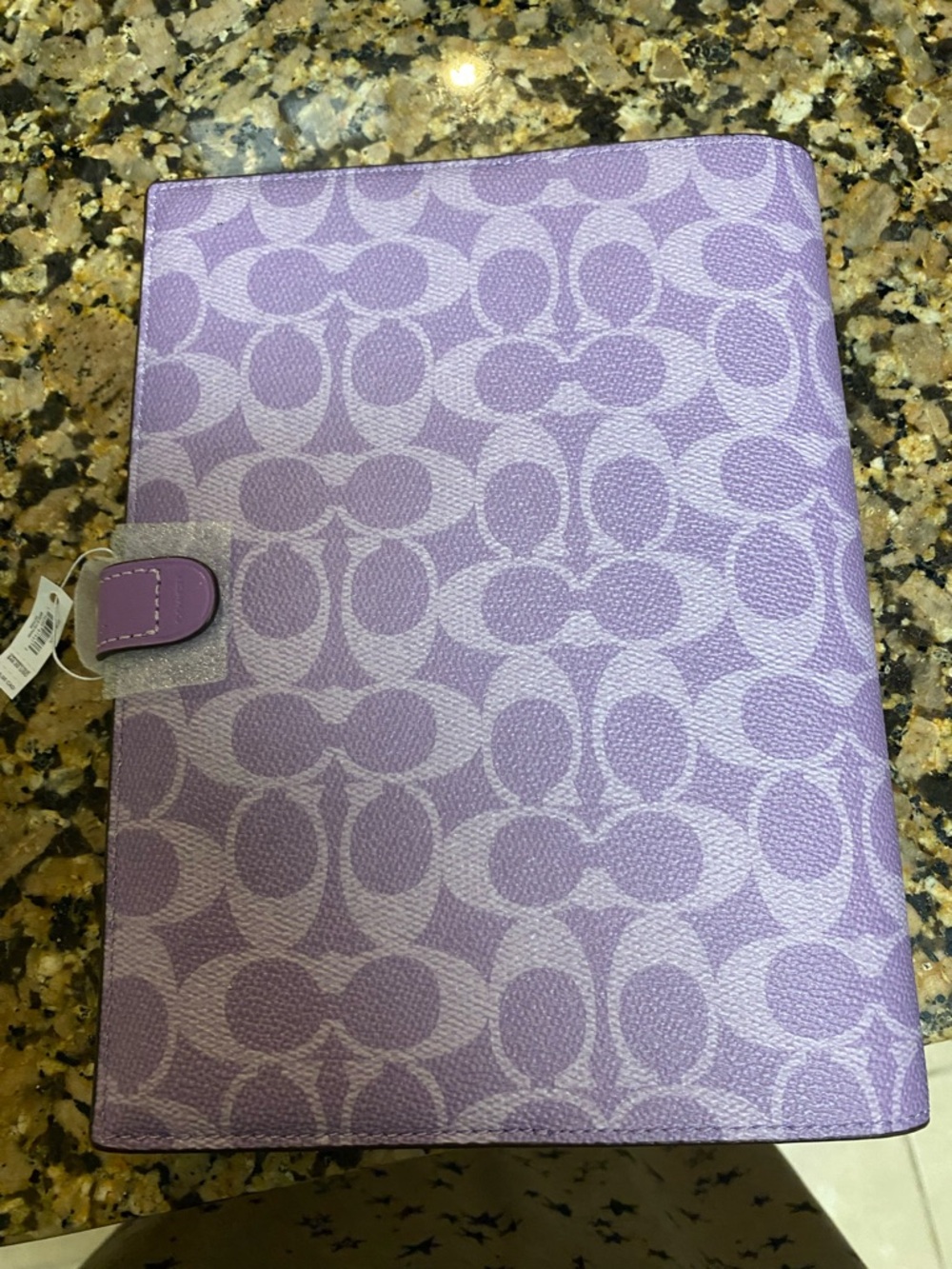 Coach Black & Lavender Spiral Logo Notebook - Picture 4 of 4